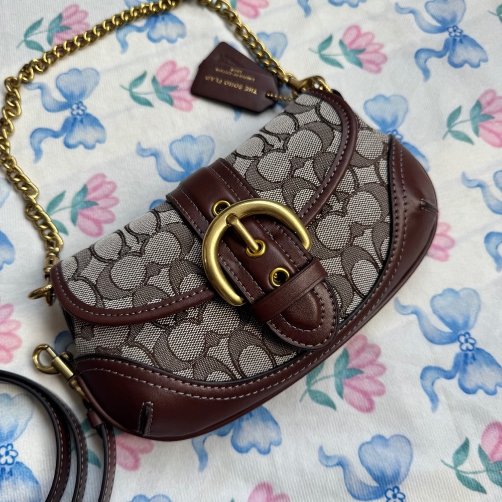 Coach Signature Canvas and Leather Shoulder Bag in Brown - Picture 11 of 11